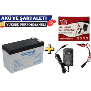 YOKOHAMA 12V 9 AH VE Ortec 12v 1A Akü Şarj Aleti YOKOHAMA 12V 9 AH VE Ortec 12v 1A Akü Şarj Aleti